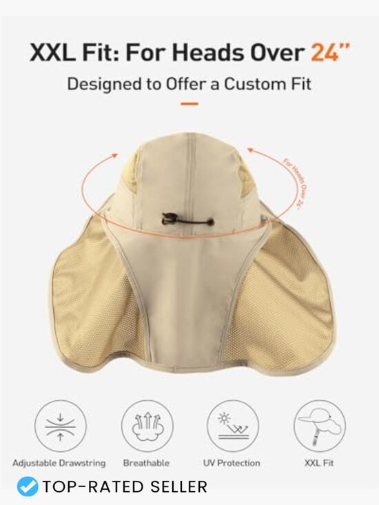 Oversize UPF 50+ Sun Hat Wide Brim Quick-Dry Breathable Fishing Boonie Hat main image 3